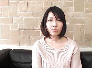Japanese mom shows her big natural tits and gets her twat fingered