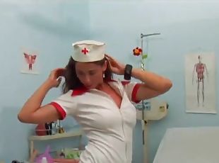 enfermera, hardcore, trío, hospital, uniforme, realidad