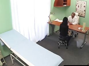 Big tit amateur pussy fucked by her doctor