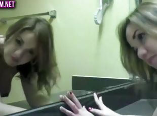 Cute girl fucked in the bathroom