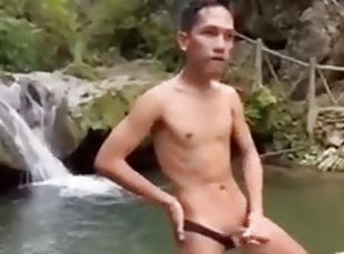 aasialainen, masturbaatio, ulkotiloissa, amatööri, kova-seksi, gay, käsihomma, nuori-18, soolo, tosielämää