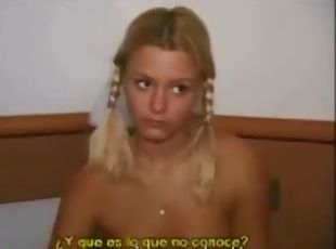 anal, casting, rubia