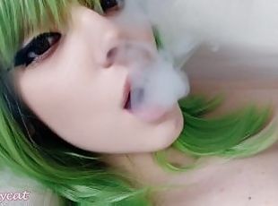 amatör, brudar, tonåring, anime, fetisch, rökning, goth
