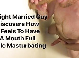 Solo Male Moaning Masturbation While Sucking On A Dildo To Increase Self Pleasure
