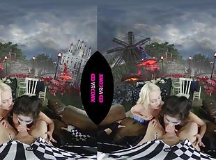 VR Conk Fantastic Threesome With Alice In Wonderland VR Porn