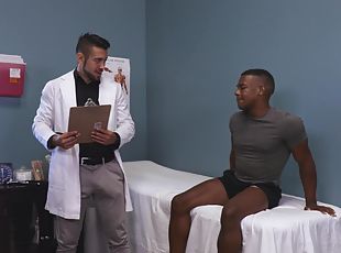 anal, pikslikkeri, læge, kæmpestor-pik, blandede-racer, sort, hospital, fisseslikning, pik, ben