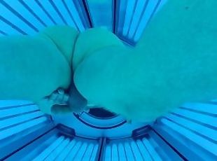Spy video. Tanning salon. Caught on camera Dancing in tanning bed