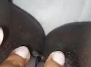 klitoris, hårete, onani, orgasme, pussy, squirt, amatør, creampie, svart, alene