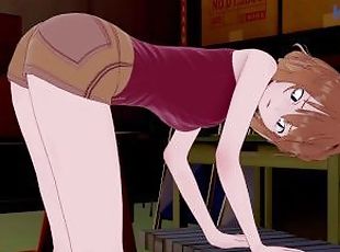 Ai Haibara and I have intense sex in the storage room. - Detective Conan Hentai