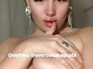 Naughty onlyfans girl with short hair plays big boobs