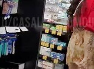 Flashing my tits at the drugstore