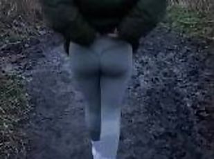 Flashing my ass in the public woods
