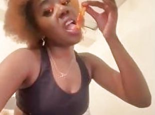 ASMR X Mukbang Eating Show ~ French Fries Fetish : Pretty Girl Alliyah Alecia Eats …