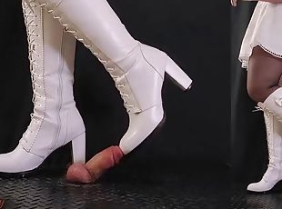 amaterski, žestoko, stopala-feet, italijani, fetiš, stopala, femdom, koža, konobarica