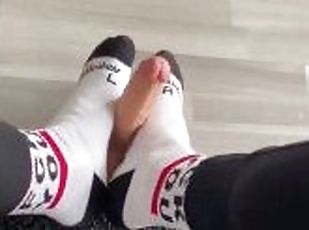 ????Foot fetish white socks part 1