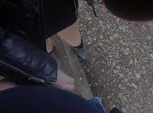 Dick flash - A stranger caught me touching in public and helps me masturbate risking - MissCreamy
