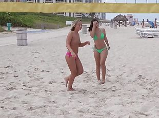 sport, hardcore, seks-grupowy, plaża, szmata, 4kąt, bikini, realne