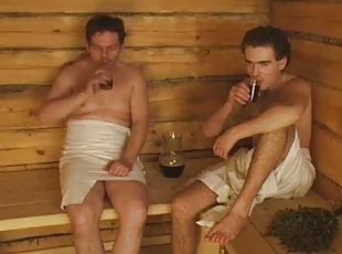 orgia, publiczne, rosyjskie, seks-grupowy, sauna