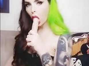 Tattoo goth trans slut let’s you watch