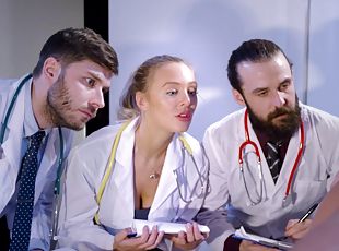 enfermera, doctor, hardcore, estrella-del-porno, uniforme, realidad
