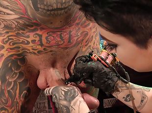 milf, hardcore, par, knullande, tatuering