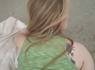 21 year old girl picked up and fucked in public on the street, 4 money