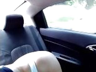 Creamy pussy being licked by lesbian stepdaughter in uber