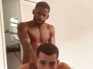 bad, amatör, anal, blandade-raser, hardcore, gay, svart, par, brasilien, dusch
