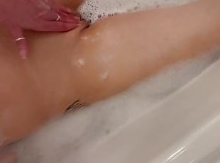 banhos, cona-pussy, amador, lésbicas, dedos, namorada, depilada