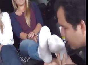 Feet Licking In Car