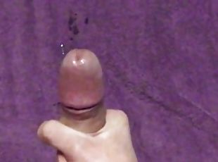 masturbation, orgasme, amateur, ejaculation-sur-le-corps, énorme-bite, branlette, point-de-vue, ejaculation, solo, bite