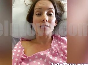 Lelu Love LIVE from a hospital bed after major surgery recapping showing wounds and what happened