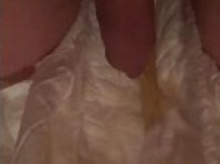 Femboy Pee In Open Diaper