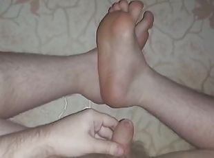 masturbation, pieds, branlette-avec-les-pieds
