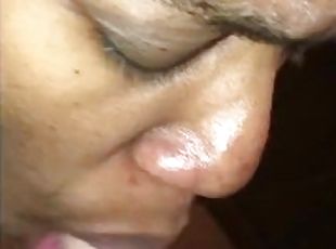 Sexy wife give husband sloppy head