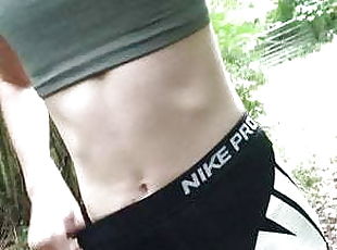 Nike Pro Shorts in woods