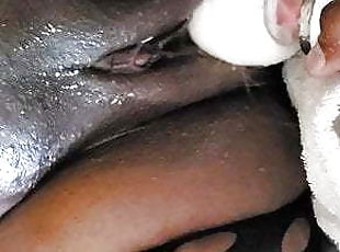 klitoris, onani, orgasme, pussy, squirt, eldre, milf, svart, fingret, strømper-stockings