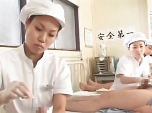 asiático, enfermeira, amador, hardcore, japonesa, sexo-em-grupo, uniforme