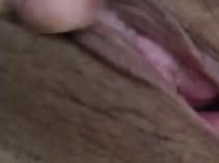 clitoris, masturbaatio, orgasmi, pillu-pussy, amatööri, kypsä, latino, soolo, märkä
