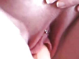 Masturbation video with a horny clit pierced GF