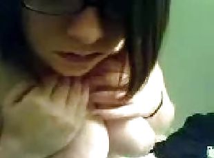 Glasses Wearing Teen Goes Naughty On The Webcam