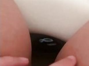 A short pee and playing with my wet pussy