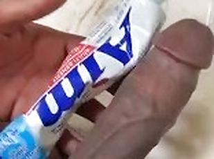 HUGE BLACK DICK SAME SIZE AS TOOTHPASTE TUBE!