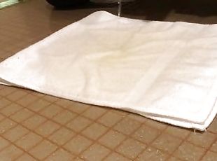 Pee on a towel