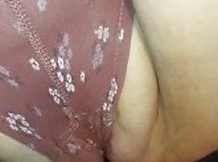 Pt 1/5: Hubby Rubs His Hard Cock Cock on My BBW Pussy Through My Cute Panties