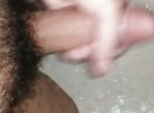 Guy Jerking off & Cumming for you in the Shower, Uncircumcised Cock POV