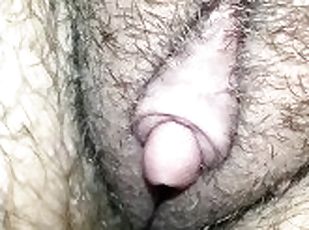 klitoris, feit, hårete, onani, pussy, amatør, bbw, fetisj, alene, våt