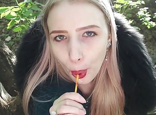 Blowjob To My Stepbrother In Public Outdoors. He Cum In My Mouth And I Swallowed Everything :)