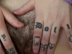 fisting, hårig, masturbation, fitta-pussy, amatör, avrunkning, fetisch, hårt, små-bröst
