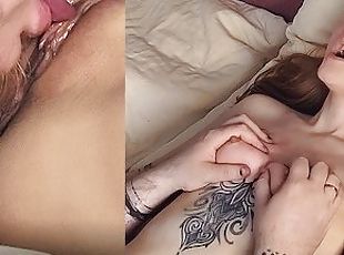 bröstvårtor, orgasm, fitta-pussy, fru, amatör, galen, oral, petit, tatuering